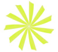 YELARXI Arrow Vanes Turkey Archery Arrows Feathers Fletching, 3 Inch Right Wing Fit for Hunting Target Shooting - Shield Cut (25Pcs, Fluorescent Yellow)