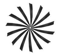 YELARXI Arrow Vanes Turkey Archery Arrows Feathers Fletching, 5 Inch Right Wing Fit for Hunting Target Shooting - Shield Cut (20Pcs, Black)