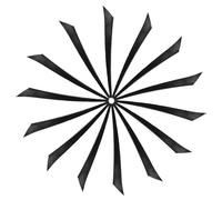 YELARXI Arrow Vanes Turkey Archery Arrows Feathers Fletching, 6 Inch Left Wing Fit for Hunting Target Shooting (20Pcs, Black)