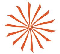 YELARXI Arrow Vanes Turkey Archery Arrows Feathers Fletching, 6 Inch Left Wing Fit for Hunting Target Shooting (20Pcs, Orange)