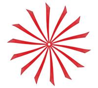 YELARXI Arrow Vanes Turkey Archery Arrows Feathers Fletching, 6 Inch Left Wing Fit for Hunting Target Shooting (20Pcs, Red)