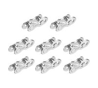 YELARXI Bicycle Missing Link, 10 Speed Reusable Bike Chain Master Quick Link Bicycle Chain Replacement Kit Coupling 8Pairs & Silver - Fitting For(Mountain/Road/Racing Bikes)