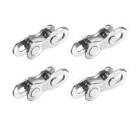 YELARXI Bicycle Missing Link, 12 Speed Reusable Bike Chain Master Quick Link Bicycle Chain Replacement Kit Coupling 4Pairs & Silver - Fitting For(Mountain/Road/Racing Bikes)