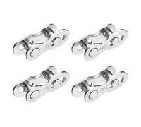 YELARXI Bicycle Missing Link, 9 Speed Reusable Bike Chain Master Quick Link Bicycle Chain Replacement Kit Coupling 4Pairs & Silver - Fitting For(Mountain/Road/Racing Bikes)