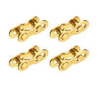 YELARXI Bicycle Missing Link, 9 Speed Reusable Bike Chain Master Quick Link Bicycle Chain Replacement Kit Coupling 4Pairs & Gold - Fitting For(Mountain/Road/Racing Bikes)