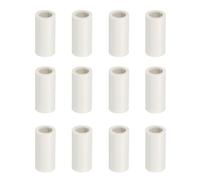 YELARXI Billiard Cue Ferrules, Pool Cue Ferrule Snooker Pool Stick Tips Replacement Accessories & 12Pcs & 12x25mm &White - Fitting for (Billiards Stick/Pool Hall)