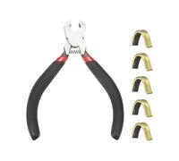 YELARXI Bow String Nocking Points Set, 10 Pcs Black Brass Nocking Points and 1 Pliers-Fitting For(Recurve/Compound/Traditional Bows/Archery Accessories/Outdoor Hunting/Target Practice)