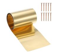 YELARXI Brass Sheet Roll Metal Film Brass Foil Plate, 0.3 x 100 x 1000mm 28 Gauge(0.3mm) Thickness Fit for DIY Crafts Electrical Repair - Cylinder(1 Pack, Brassy)