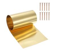 YELARXI Brass Sheet Roll Metal Film Brass Foil Plate, 0.4 x 200 x 1000mm 28 Gauge(0.4mm) Thickness Fit for DIY Crafts Electrical Repair - Cylinder(1 Pack, Brassy)