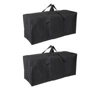 YELARXI Camp Chair Replacement Bag, Camping Folding Chair Storage Bag Large Zippered with Handle Strap, 39 x 8 x 12 Inch Fit for Outdoor Travel Tent Storage (2 Pack, Black)