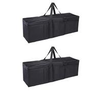 YELARXI Camp Chair Replacement Bag, Camping Folding Chair Storage Bag Large Zippered with Handle Strap, 47 x 14 x 14 Inch Fit for Outdoor Travel Tent Storage (2 Pack, Black)