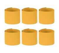 YELARXI Captain Arm Bands for Soccer, Soccer Captain Armband, Elastic Protective Arm Badge Adjustable Player Bands Fitting for (Adult/Football/Basketball/Sports) 6 Pcs & Golden Yellow