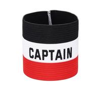 YELARXI Captain Armband, Soccer Captain Arm Bands Elastic Adjustable Leader Armbands Team Sport Rugby Player Band 5.1x3.4 In & Black/White/Red-Fit for (Football/Basketball Training)