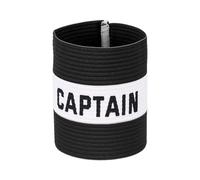 YELARXI Captain Armband, Soccer Captain Arm Bands Elastic Adjustable Leader Armbands Team Sport Rugby Player Band 4.1x3.4 In & Black/White-Fit for (Football/Basketball Training)