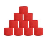 YELARXI Captain Armbands, Adjustable Leader Arm Band for Soccer Elastic Team Sport Arm Band 10Pcs & Red - Fitting for (Youth Adult Football/Volleyball/Rugby)