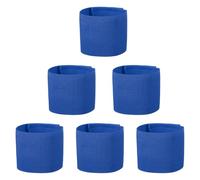 YELARXI Captain Armbands, Adjustable Leader Arm Bands for Soccer Elastic Team Sport Arm Band 6Pcs & Blue-Fitting for Youth Adult Football/Volleyball/Rugby