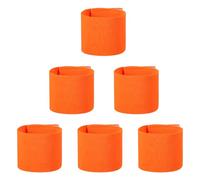 YELARXI Captain Armbands, Adjustable Leader Arm Bands for Soccer Elastic Team Sport Arm Band 6Pcs & Orange-Fitting for Youth Adult Football/Volleyball/Rugby