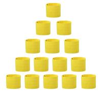 YELARXI Captain Armbands, Adjustable Leader Arm Bands for Soccer Elastic Team Sport Arm Band 6Pcs & Yellow-Fitting for Youth Adult Football/Volleyball/Rugby