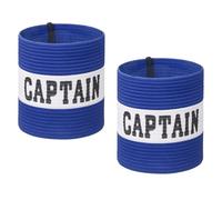 YELARXI Captain Armbands, Soccer Captain Armband Elastic Adjustable Leader Band Team Sport Bands, 4Pcs & Blue White & 9.8" - Fit for (Adult Youth Football/Basketball/Rugby Training)