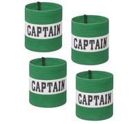 YELARXI Captain Armbands, Soccer Captain Armband Elastic Adjustable Leader Band Team Sport Bands, 4Pcs & Green White & 25cm - Fit for (Adult Youth Football/Basketball/Rugby Training)