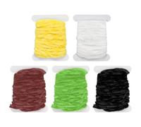 YELARXI Chenille Fly Tying Thread, 5Pcs Fly Tying Materials Rayon Chenille Line Flies Thread Supplies 5M & 5 Colors - Fitting for Making Flies Patterns Fishing Hook Jig Fishing Accessories