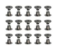 YELARXI Chicago Screws, Leather Rivets, Screw Rivets Phillips Binding Post - Fitting for (Leather Crafts - Belt - Bag - Bookbinding) M5 x 5 mm & 80 Pack & Black