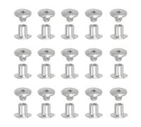 YELARXI Chicago Screws, Leather Rivets, Screw Rivets Phillips Binding Post - Fitting for (Leather Crafts - Belt - Bag - Bookbinding) M5 x 6 mm & 80 Pack & Silver