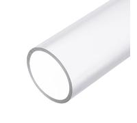 YELARXI Clear PVC Pipe, High Impact Rigid Tube Round Pipe Plastic Vinyl Tube - Fitting for (Garden/Home/Dust Collection/Aquarium/Fish Tank), 2.68" ID & 2.95" OD & 1.08ft
