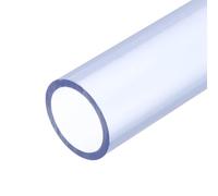 YELARXI Clear PVC Pipe, High Impact Rigid Tube Round Pipe Plastic Vinyl Tube - Fitting for (Garden/Home/Dust Collection/Aquarium/Fish Tank), 1.02" ID & 1.26" OD & 1.08ft, Blue