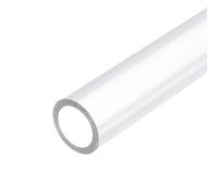 YELARXI Clear PVC Pipe, High Impact Rigid Tube Round Pipe Plastic Vinyl Tube - Fitting for (Garden/Home/Dust Collection/Aquarium/Fish Tank), 0.53" ID & 0.71" OD & 1.08ft