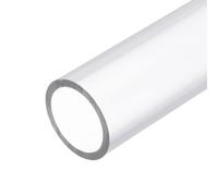 YELARXI Clear PVC Pipe, High Impact Rigid Tube Round Pipe Plastic Vinyl Tube - Fitting for (Garden/Home/Dust Collection/Aquarium/Fish Tank), 1.02" ID & 1.26" OD & 1.08ft