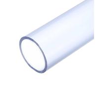 YELARXI Clear PVC Pipe, High Impact Rigid Tube Round Pipe Plastic Vinyl Tube - Fitting for (Garden/Home/Dust Collection/Aquarium/Fish Tank), 1.69" ID & 1.97" OD & 1.08ft, Blue