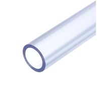 YELARXI Clear PVC Pipe, High Impact Rigid Tube Round Pipe Plastic Vinyl Tube - Fitting for (Garden/Home/Dust Collection/Aquarium/Fish Tank), 0.59" ID & 0.79" OD & 1.08ft, Blue