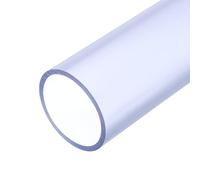 YELARXI Clear PVC Pipe, High Impact Rigid Tube Round Pipe Plastic Vinyl Tube - Fitting for (Garden/Home/Dust Collection/Aquarium/Fish Tank), 2.13" ID & 2.48" OD & 1.08ft, Blue