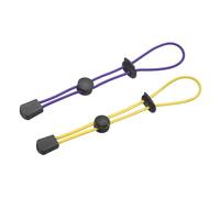 YELARXI Climbing Stick Holder, Backpack Hiking Pole Ropes Adjustable Elastic Rope Lanyard 8 Inch & 2 Pcs & Yellow/Purple - Fitting for (Outdoor Hiking/Climbing/Trekking/Fishing)