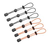 YELARXI Climbing Stick Holder, Backpack Hiking Pole Ropes Adjustable Elastic Rope Lanyard 8 Inch & 6 Pcs & Black/Orange - Fitting for (Outdoor Hiking/Climbing/Trekking/Fishing)
