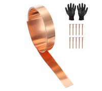 YELARXI Copper Sheet Roll Metal Copper Flashing Foil Plate, 0.4" x 5 ft 24 Gauge(0.5mm) Thickness Fit for DIY Crafts Electrical Repair - Cylinder(1 Pack, Copper)