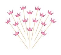 YELARXI Crown Cupcake Toppers Glittery Princess Cake Toppers Mini Cupcake Picks, Fit for Wedding Engagement Birthday Party Cake Decorations (50 Pack, Purple)