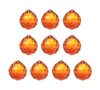 YELARXI Crystal Ball Prisms, Sun Catcher Hanging Prism Sun Catcher Pendant 24mm / 0.94Inch & 10 Pack & Orange Red-Fitting for (Outdoor/Indoor/Windows/DIY Decor/Feng Shui/Chandelier)