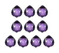 YELARXI Crystal Ball Prisms, Sun Catcher Hanging Prism Sun Catcher Pendant 33mm / 1.3Inch & 10 Pack & Violet-Fitting for (Outdoor/Indoor/Windows/DIY Decor/Feng Shui/Chandelier)