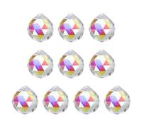 YELARXI Crystal Ball Prisms, Sun Catcher Hanging Prism Sun Catcher Pendant 44mm / 1.73Inch & 10 Pack & AB Color-Fitting for (Outdoor/Indoor/Windows/DIY Decor/Feng Shui/Chandelier)