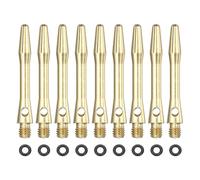 YELARXI Dart Shafts for Steel Tip, Medium 2BA Thread Aluminum Dart Shaft Set with Black Rubber Ring Replacement Accessories For (Darts Training/Sharpener), 35mm & 40 Set & Bronze Tone