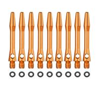YELARXI Dart Shafts for Steel Tip, Medium 2BA Thread Aluminum Dart Shaft Set with Black Rubber Ring Replacement Accessories For (Darts Training/Sharpener), 35mm & 35 Set & Orange