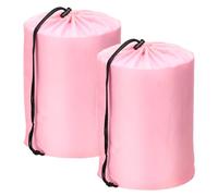 YELARXI Drawstring Bag with Toggle, Cinch and Ditty Pouch Portable Outdoor Products Ditty Bag 7x13 & 2Pcs & Pink - Fit For(Backpacking/Camping/Traveling)