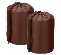 YELARXI Drawstring Bag with Toggle, Cinch and Ditty Pouch Portable Outdoor Products Ditty, Coffee, 9x16", Modern