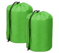 YELARXI Drawstring Bag with Toggle, Cinch and Ditty Pouch Portable Outdoor Products Ditty, Grass Green, 7x13", Modern