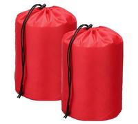 YELARXI Drawstring Bag with Toggle, Cinch and Ditty Pouch Portable Outdoor Products Ditty, Red, 5x10", Modern