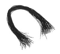 YELARXI Elastic Barbed Cord, Stretch Loop Band Round String with Metal Barbs Fastener Hat Chin Cord Strap - Fitting for (Mask/Party Hat/Menus/Book/Badges Signs) 20in & 60 Pcs & Black