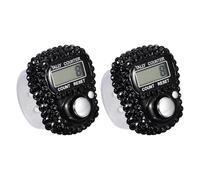YELARXI Electronic Finger Tally Counter, Resettable Mini Lap Finger Counter Hand Tally Clicker 1 Pack & Black-Fitting for (Golf/Cargo Counting/Lap Counting/Attendance/Sporting Events)