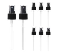 YELARXI Fine Mist Spray Top Spray Bottle Top 24 Caliber Bottles Pump 8Pcs | Black,Nozzle Sprayer Reusable Replacement for 18/410 Cap Size,Essential Oil Bottles,Perfumes Cleaning Solution